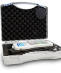 Pro Grade Digital Force Gauge With 2 Lb Capacity And 0.0005 Lb Resolution For Tension Or Compression, Built In MicroSD Card, USB And RS232 Interfaces, Peak And Multi Peak Detection, Backlit LCD With Auto Rotate Display in carrying case