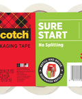 Clear Packing Tape With Easy Start And Quiet Unwind, 1.88 In By 25 Yd, 6 Rolls, packaging front view with product details