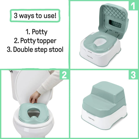 Fast Track Potty Training With This Game Changing 3 In 1 Potty Seat That Transitions From Floor Chair To Toilet Topper And Rugged Step Ladder Featuring A Quick Pour Removable Pot For Toddlers Eighteen Months Plus