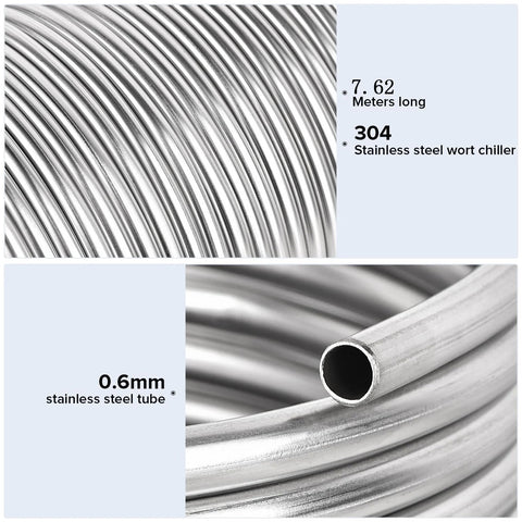 304 Stainless Steel Coil Tubing 3/8 Inch OD By 25 Foot Length For Industrial Machinery And DIY Projects, ASTM A269 compliant