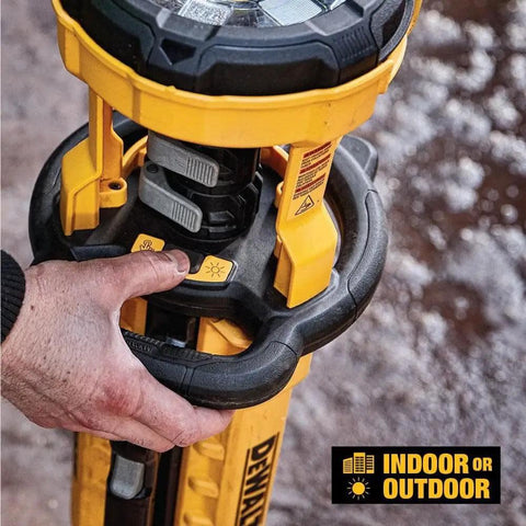 Hand adjusting 20V Max LED Work Light With Telescoping Tripod Stand 3000 Lumens 3 Modes Natural White Beam, indoor or outdoor use