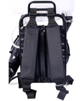 Back view of Gas Powered Backpack Sprayer And Cold Fogger with 51.7cc engine showing cushioned straps and tank piping.