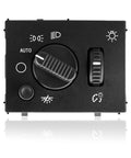 Top Tier Headlight Dimmer Switch Replacement For 2003 To 2007 Chevy Silverado And Gmc Sierra 1500 front view with brightness control dial.