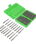 Check Out This Epic 50 Piece Extra Long Reach Screwdriver Bit Set That Nails Deep Recess Jobs In HVAC Auto And Electrical Repair While Handling High Torque Without Bending For Serious Impact Driver Pros, open case