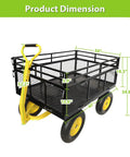 Dimensions of 2-In-1 ATV UTV Trailer Cart With Removable Sides, Heavy Duty Utility Trailer Pull Behind, 1400 Lb Capacity.