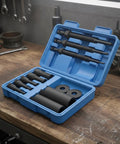 Heavy Duty 12 Piece Internal Bearing Puller Tool Kit So You Can Bust Out Stuck Bearings In Cars And Trucks Easily With Pro 45 Steel Rods Plus Adapters And Sleeves For A Badass Home Garage Project Ready For Any Heavy Mechanical Job You Find Today. 12-piece steel puller kit in blue case