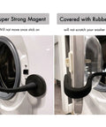 Magnetic Front Load Washer Door Prop Flexible Door Holder To Keep Washer Dry And Ventilated Prevent Odor Build Up Round Black Design
