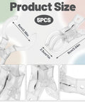 Grab These Heavy Duty 3.5 Inch Clear Balloon Arch Clips And Make Your Next Party Or Wedding Look Totally Awesome With Secure Spring Clamps That Grip Tight And Keep Balloons Stacking Smooth For Epic Backdrops, clear PET, 5 pcs