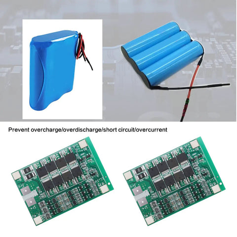 Straight Up Badass 3S 40A Protection Board For 12V Lithium Battery Packs Featuring Heavy Duty Balance Charging And Smart Overload Shields. Image shows battery packs and protection boards.