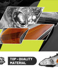 Close-up of Halogen Headlights With Bulbs For 2013 2014 2015 Nissan Altima 4 Door Driver And Passenger Side Replacement