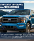 Front Tow Hook Cover Set For Ford F150 2004 To 2025 anti fade blue installed on a blue truck