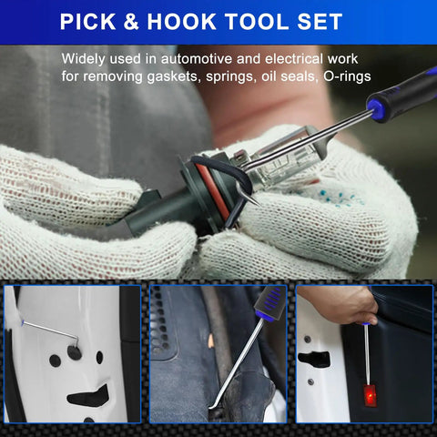 13 Piece Precision Hook And Pick Tool Set With Clip Removal Plier Rivet Puller Fastener Remover for automotive repair task