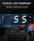 55A Plasma Cutter With NonTouch Pilot Arc And Dual 120 240 Volt IGBT Inverter Large LED Display showing settings for clarity