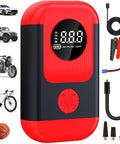 All In One Portable Tire Inflator And Jump Starter Kit With LED Light, Auto Stop, Cordless Air Pump 28000mAh Battery