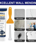 Two Piece Drywall Repair Paste Kit With Heavy Duty Scraper For Quick Hole And Crack Patching Zero Fuss Blending For A Flawless Smooth Surface Before Painting Touchups 100g tube and scraper for wall repair.