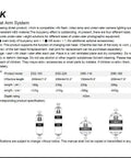 Image of DIVTEK Float Arm System with size specifications, showing model D52-220, Float Arm D52 220 For Underwater Photography.