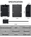 Dimensions of Heavy Duty 12V 30A Waterproof Toggle Switch With Latching On Off IP67 for marine, car applications