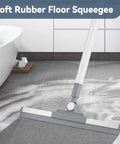 Floor Squeegee With 180 Degree Rotating Head And 52 Inch Extendable Handle For Quick Streak Free Cleaning on tile floor