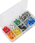 300-Piece Assorted Wire Ferrules And Terminal Kit, Copper Insulated Crimp Connectors, AWG 22 To 10 in a plastic organizer