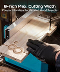 Rugged Benchtop Band Saw For Woodworking With 350-Watt Motor, 8-Inch Cutting Width And 3-1/8-Inch Cutting Height in action