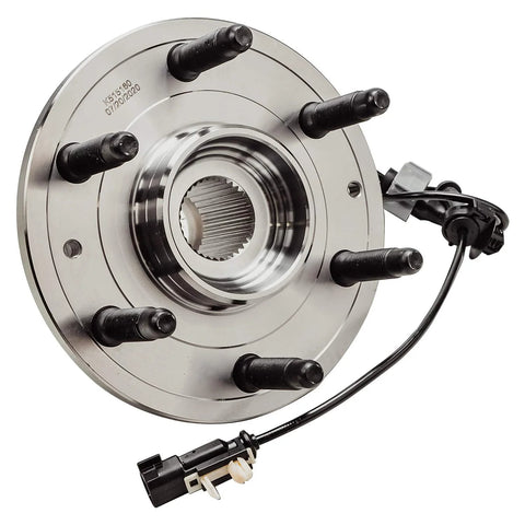 Front view of Front Wheel Bearing Hub Assembly 4WD For 2014-2018 Chevy Silverado 1500, 2015-2020 Suburban Tahoe, GMC Yukon XL, Cadillac Escalade, 2017-2019 XTS, ABS Included, 6-Lug Hub Replacement