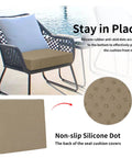 Waterproof Patio Cushion Covers 24x24x4 Inches 4 Pack Non Slip Outdoor Cushion Slipcovers With Zipper Weather Resistant Camel Color for deck furniture