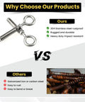 Comparison of Heavy Duty Concrete Wall Eyebolt Anchors 4 Pack 304 Stainless Steel Expansion Hooks with rusty alternatives.
