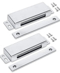Heavy Duty 114 Lbs Magnetic Cabinet Catch Set in Stainless Steel 2 Pack, Rustproof Nickel Plated, Mirror Finish, screws included