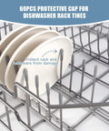 Replacement Lower Rack For GE Dishwashers That Fits WD28X34744 WD28X26099 And Other Compatible Part Numbers Durable No-Fuss Install Heavy Duty Rack For Safe Stable Dish Cleaning, 60-piece tine caps