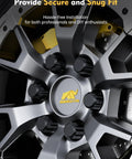 Close-up of 24 Piece M14x1.5 Lug Nuts Replacement For Silverado Suburban Traverse F150 Yukon Sierra 1500 XT5 XT6 Black