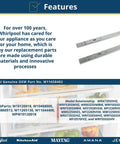 Hella Durable Genuine OEM Refrigerator And Freezer Drawer Slide Rail Set Of Two Smooth Glide Replacement Track, OEM Part W11658402.