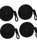 Four Piece Boat Mooring Lines Set Made From Marine Grade PP With Fray Resistant Eye Loop Ties Heavy Duty Docking Ropes coiled view.