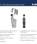 Image of Spring Action Door Closer With Adjustable Wide Hook And Concealed Mount Beefy Yet Quiet Rubber Roller For Walk-In Doors.