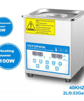 Ultrasonic Jewelry Cleaner With Digital Timer And Heater 40 KHz 2L Capacity Workhorse Cleaning Machine for jewelry and tools