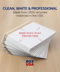 Stack of Rigid Cardboard Mailers 12x15 Inches 100 Pack Stay Flat Self Sealing Mailer Envelopes For Photos Artwork And Certificates Built Tough Protective Packaging For Flat Shipping
