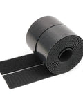 Heavy Duty Hook And Loop Tape 6.5 Ft Long By 1.5 In Wide Self Adhesive Double Sided Strips Strong Sticky Back Fastener Black Roll
