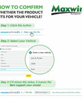Guide on how to confirm product fit for vehicles with steps and Amazon compatibility check for Slick Coolant Temperature Sensor.