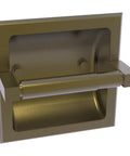Montero Collection Recessed Toilet Paper Holder In Wall Design Antique Brass Finish Space Saver Bathroom Accessory