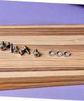 Hella Tough Stainless Steel Spring Lock Washers Assortment Kit With 100 Heavy Duty Fasteners includes screws and washers on wood