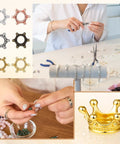 60 Piece Crown Charms Set For Jewelry Making With Six Vintage Colors 3D Alloy Crown Beads in crafting setup