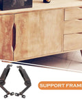 Iron Lid Support Hinges For Chest Lids And Wood Boxes with support frame design in dark brown finish