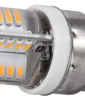 Push In LED Light Bulb For Sewing Machines With Bright White Glow, 64 LEDs, 120V, 2.5 Watt, B15 Bayonet Base close-up view