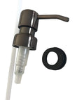 Heavy Duty Metal Bird Head Soap Dispenser Pump Replacement 28 By 400 with nine inch tube and collar ring in gun metal bronze
