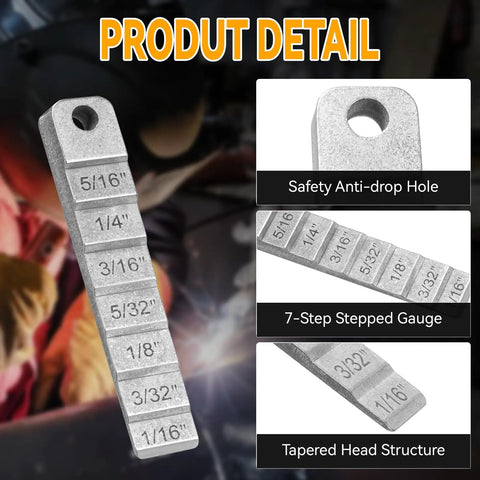Three Quarter Inch By Four Inch Welding Wedge Set With Seven Level Step Gauge For Precise Pipe Gap Spacing Reproducible Weld Bead Gaps And Tight Tolerances In Pipe Fittings For Pro Welds, stainless steel