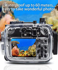 Underwater Camera Housing For Sony RX100 VII With IPX8 40m Depth, Waterproof Case For Diving Surfing And Water Sports