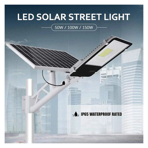 JUDYSSY Courtyard Light Solar Lights Outdoor Garden Led Solar Street Flood Lights 50W/100W/150W Outdoor Lamp mounted with solar panel.