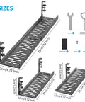 Extendable Under Desk Cable Tray With Clamp Mount No Drill Easy Install 31 Inch Long By 4.33 Inch Wide Metal Cord Management Tray