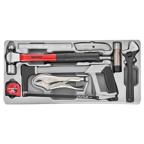 Tools from 137 Piece PRO35 26 Inch Wide Black Starter Tool Kit With 9 Tool Trays 4 Drawer Cabinet Beefy Steel Frame Durable Finish