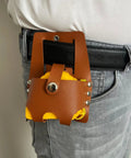 Job Site Ready Heavy Duty Tool Carrier With Measuring Tape Pouch Hella Tough Ripstop Fabric No Nonsense Gear For Electricians Carpenters And Tradesmen Industrial Utility Belt Bag on waist with tape measure.