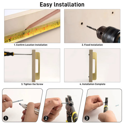 Dope 10 Inch Center Hole Brass Bar Cabinet Pulls Set Five Handles Modern Cupboard Dresser Hardware With M4 Screws Includes Pack Overall Length 11.81 Inches Extra Screws Included In Box For Easy Install